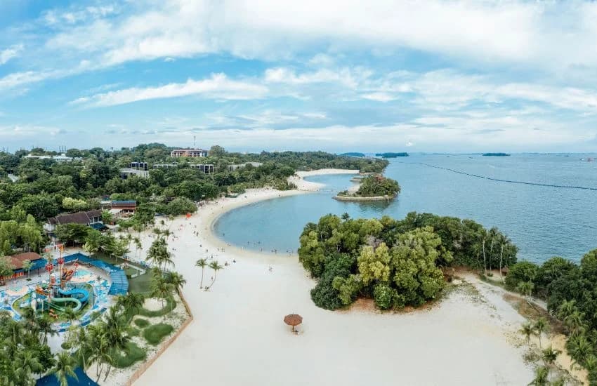 The beach on Sentosa Island, Singapore