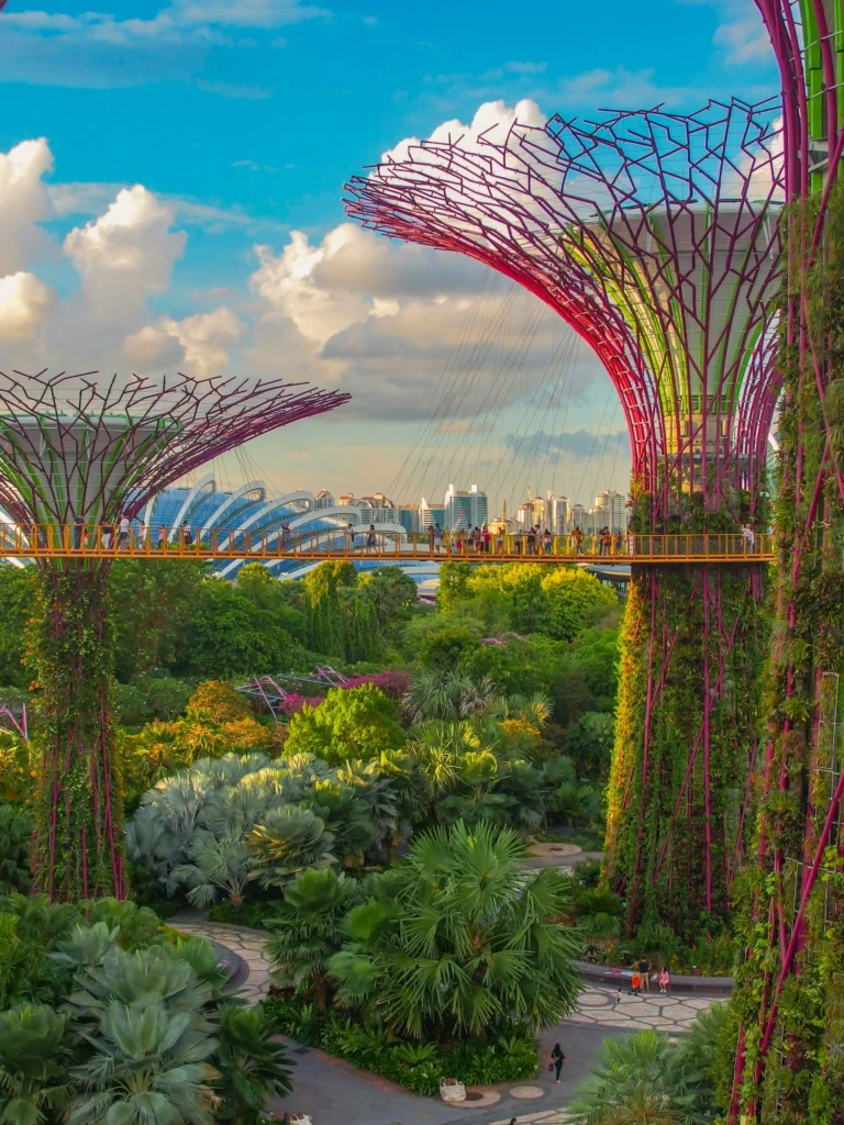 The gardens in Marina bay