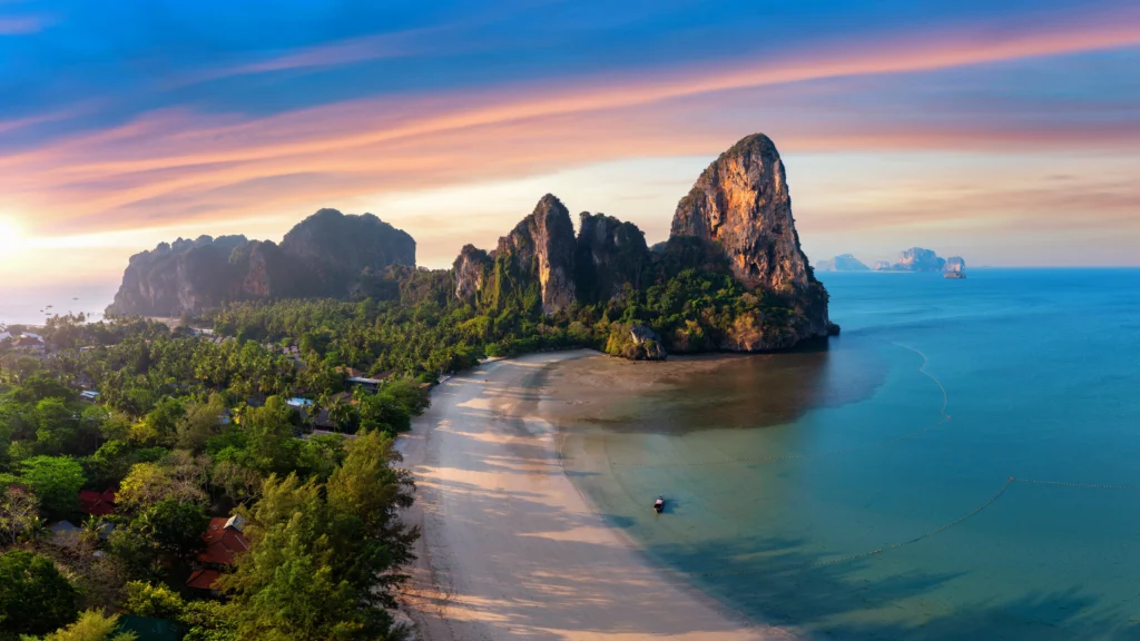 Railay beach sunrise krabi