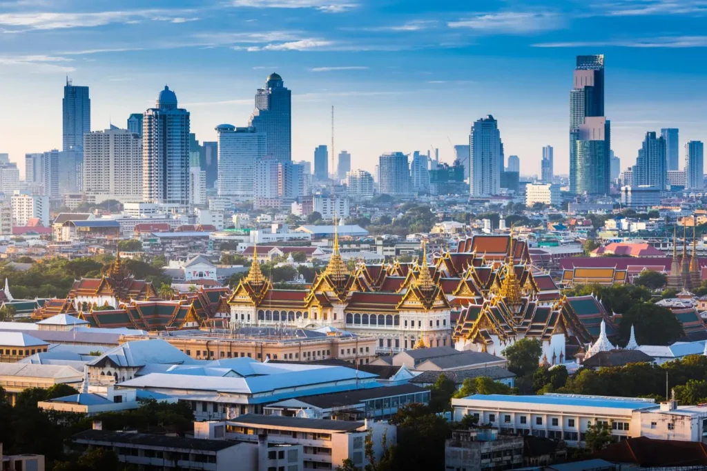 Sunrise with Grand Palace of Bangkok - Thailand
